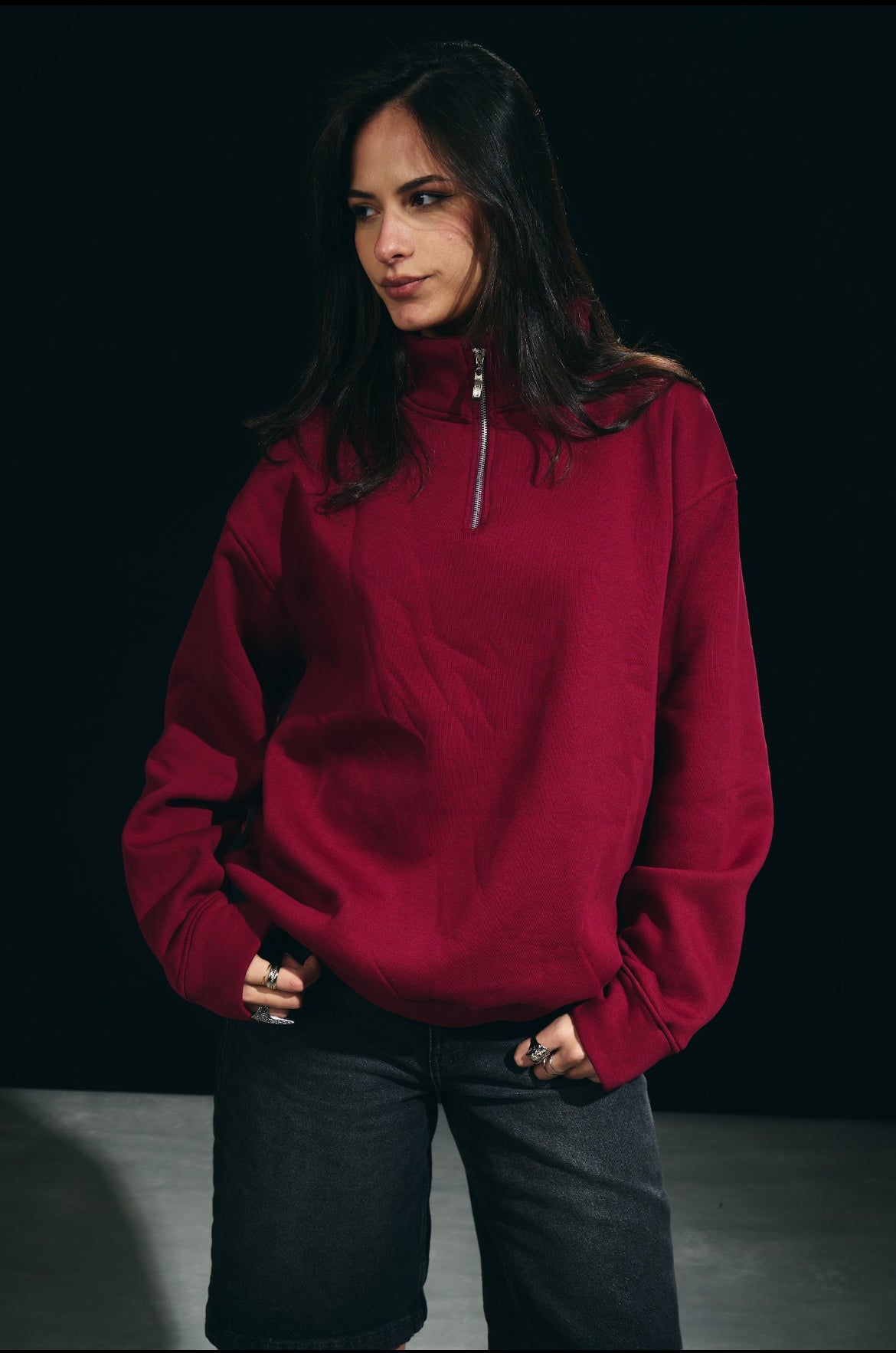 Burgundy Quarter Zip