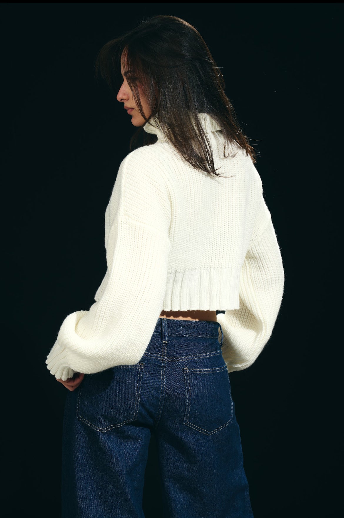 Cropped Knitted Turtleneck