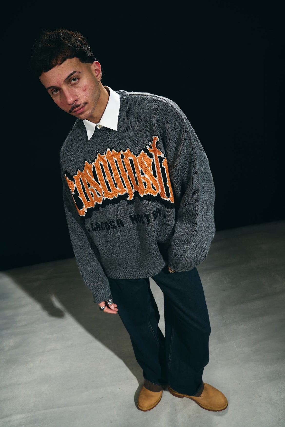 Grey Knitted Crewneck V2