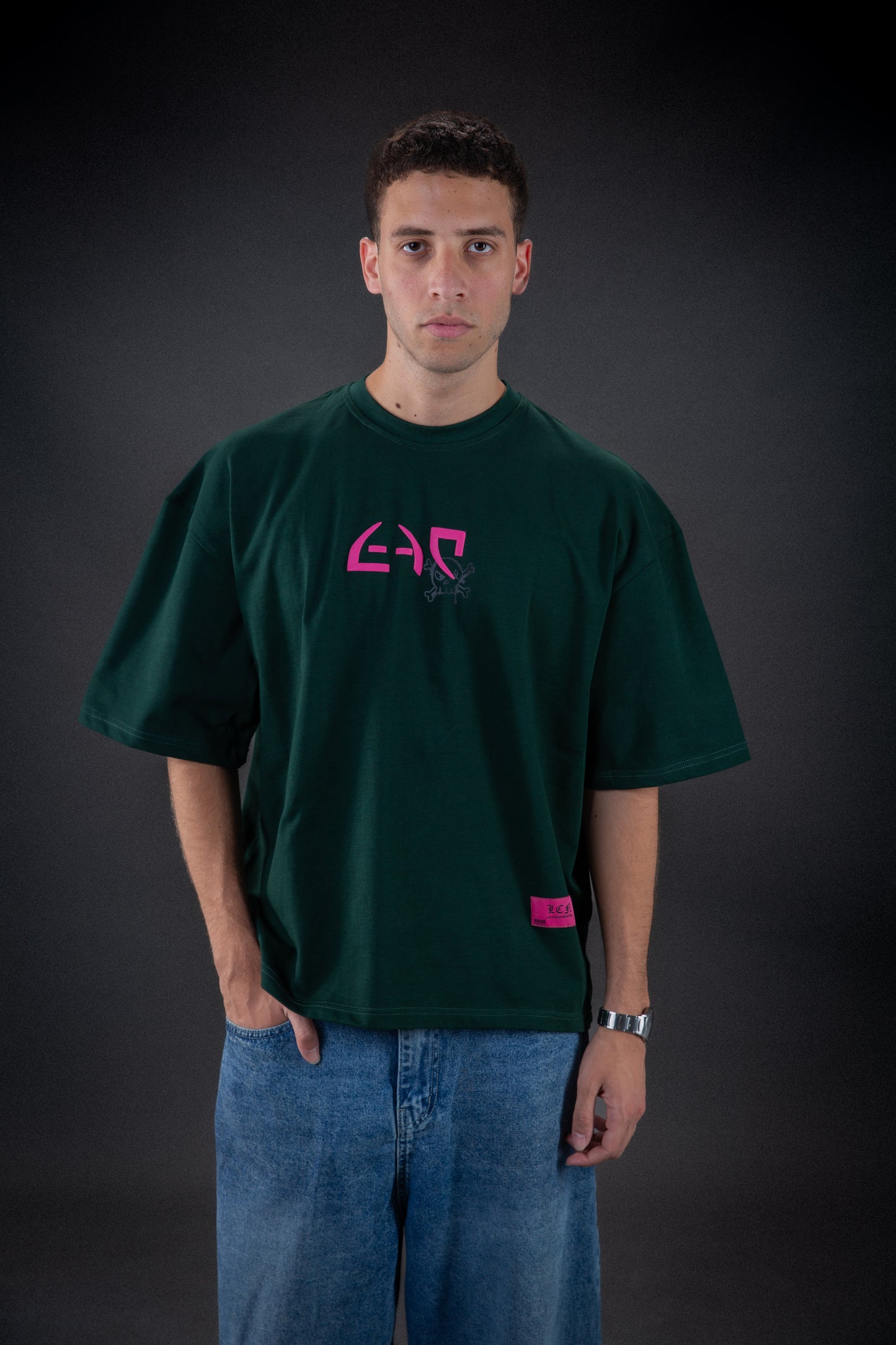 Dark green puff T-shirt